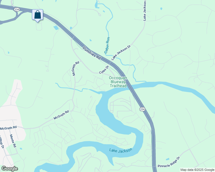 map of restaurants, bars, coffee shops, grocery stores, and more near 8267 Damview Place in Manassas