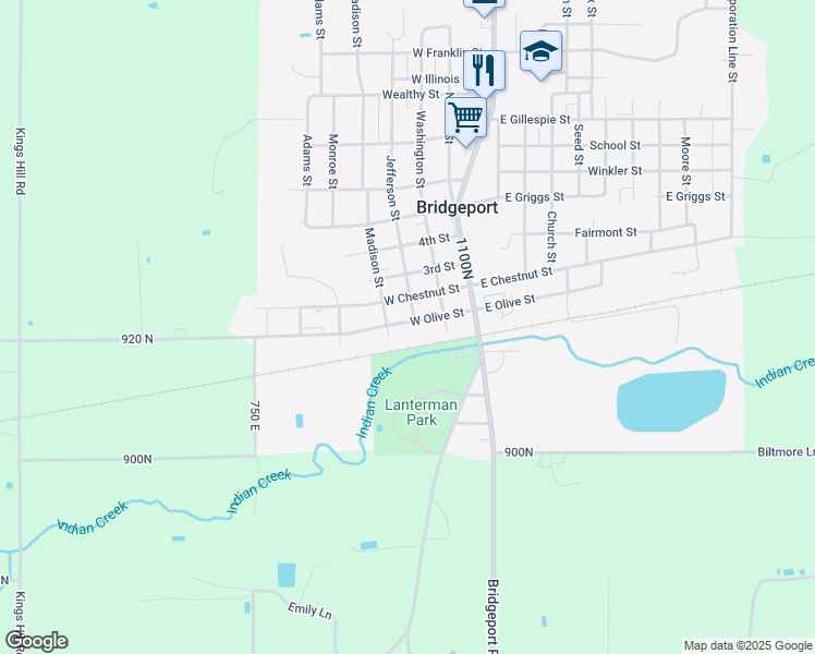 map of restaurants, bars, coffee shops, grocery stores, and more near 200-298 West Olive Street in Bridgeport