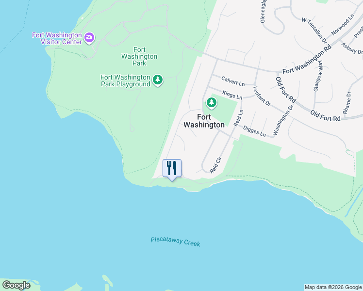 map of restaurants, bars, coffee shops, grocery stores, and more near 908 Queens Terrace in Fort Washington