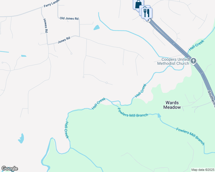 map of restaurants, bars, coffee shops, grocery stores, and more near 3114 Kenni Lane in Dunkirk