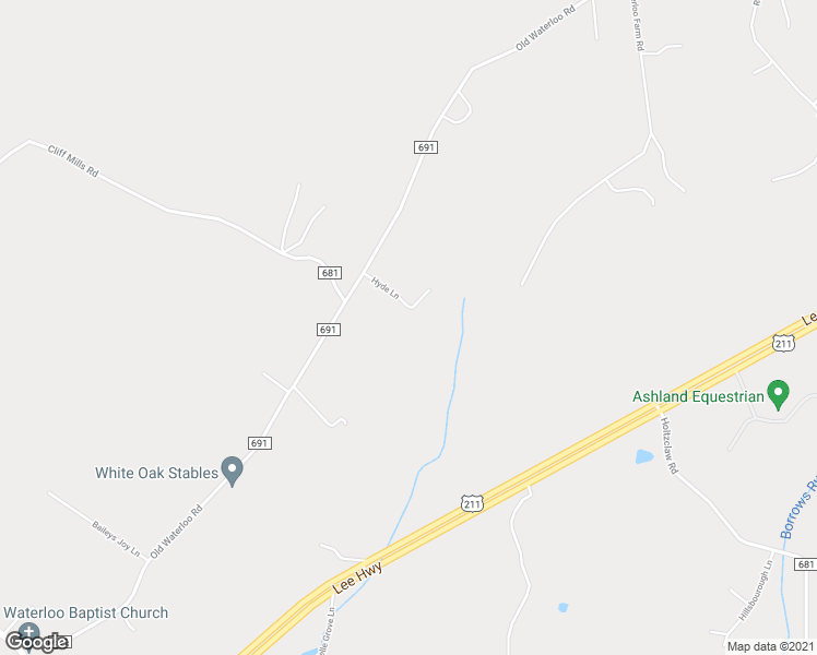 map of restaurants, bars, coffee shops, grocery stores, and more near 9139 Hyde Lane in Warrenton