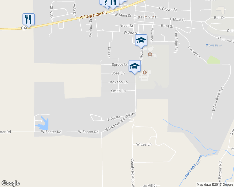 map of restaurants, bars, coffee shops, grocery stores, and more near 205 Smith Lane in Hanover