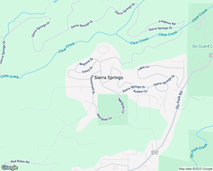 map of restaurants, bars, coffee shops, grocery stores, and more near 5597 Sierra Springs Drive in Pollock Pines