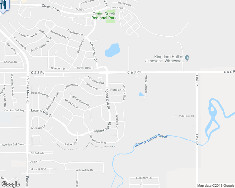 map of restaurants, bars, coffee shops, grocery stores, and more near 1552 Ancestra Drive in Fountain