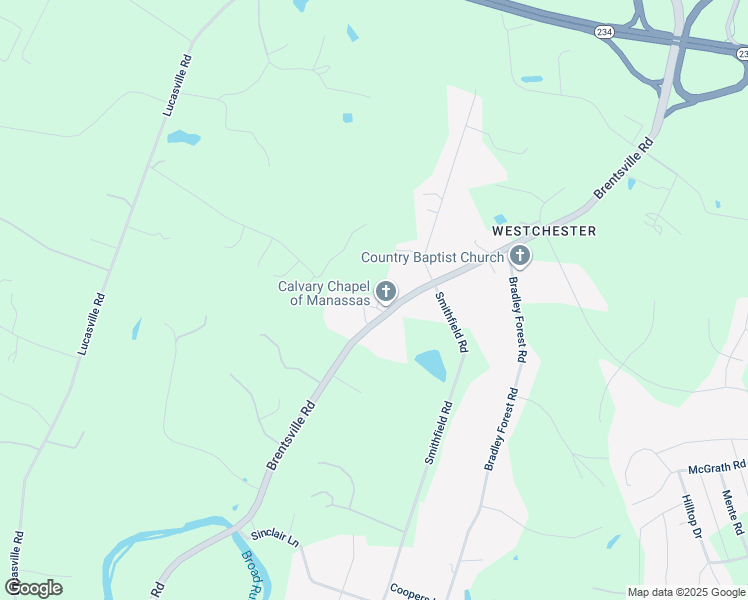 map of restaurants, bars, coffee shops, grocery stores, and more near 9320 Brentsville Road in Manassas