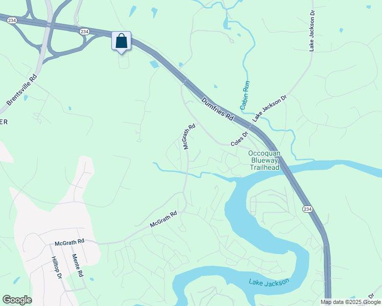 map of restaurants, bars, coffee shops, grocery stores, and more near 11448 Shorty Street in Manassas