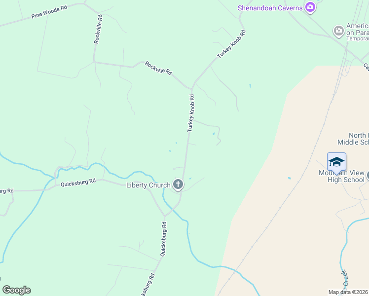 map of restaurants, bars, coffee shops, grocery stores, and more near 364 Turkey Knob Road in Quicksburg