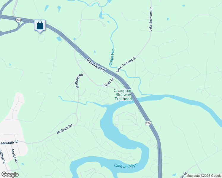 map of restaurants, bars, coffee shops, grocery stores, and more near 11457 Bridge Avenue in Manassas