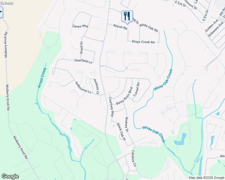 map of restaurants, bars, coffee shops, grocery stores, and more near 35512 Hedgerow Lane in Rehoboth Beach