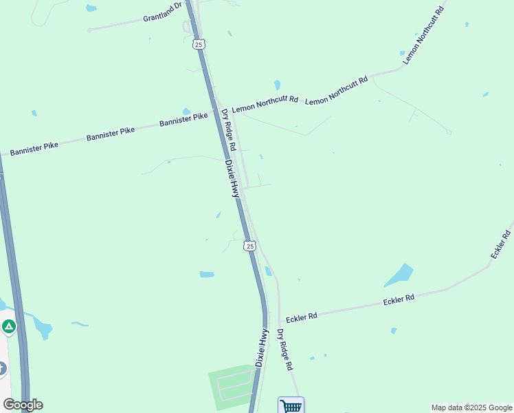 map of restaurants, bars, coffee shops, grocery stores, and more near 38 Chetalou Drive in Dry Ridge