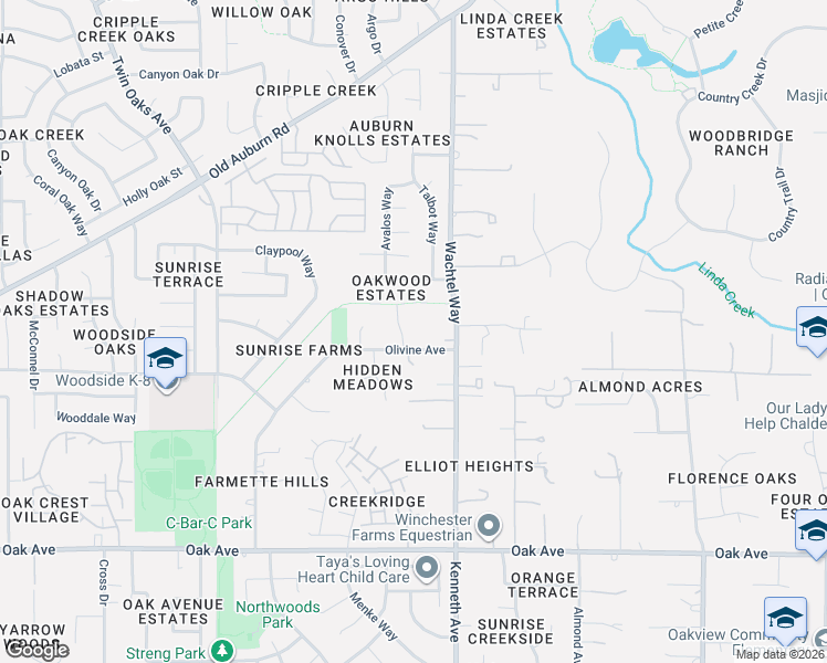 map of restaurants, bars, coffee shops, grocery stores, and more near 7812 Galena Way in Citrus Heights