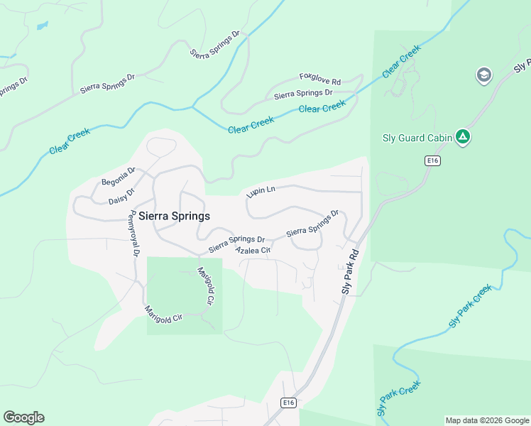 map of restaurants, bars, coffee shops, grocery stores, and more near 5662 Lupin Lane in Pollock Pines