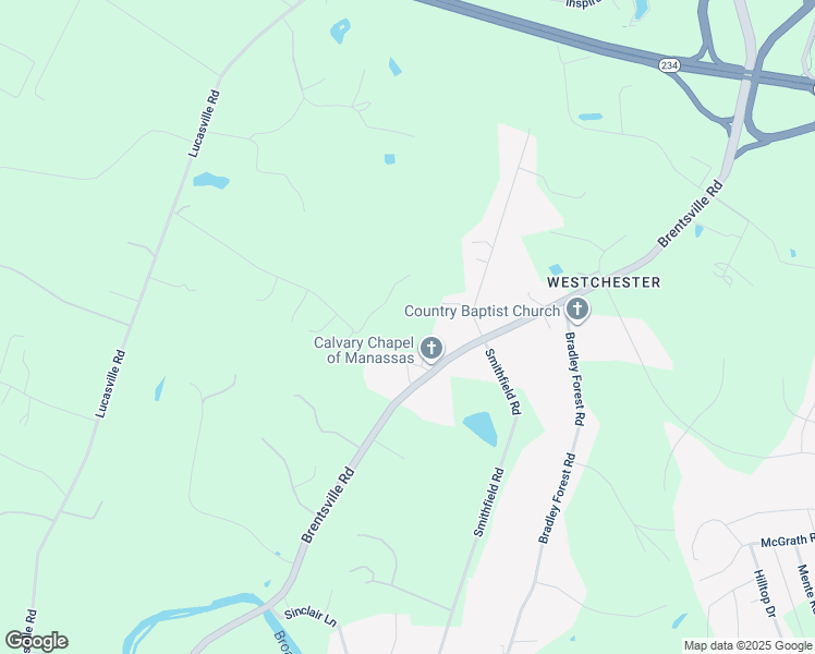 map of restaurants, bars, coffee shops, grocery stores, and more near 9320 Brentsville Road in Manassas