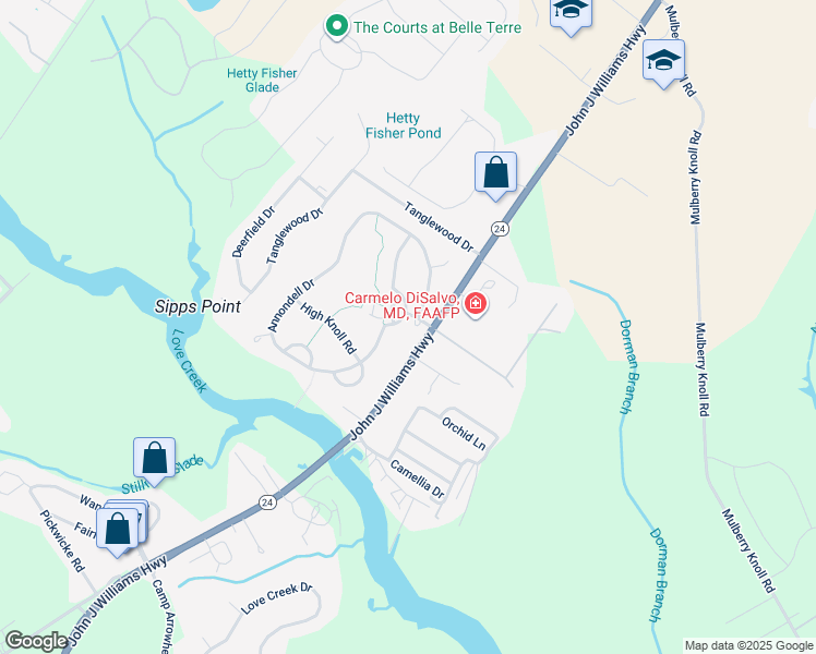 map of restaurants, bars, coffee shops, grocery stores, and more near 34009 Spencer Lane in Lewes