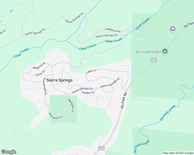 map of restaurants, bars, coffee shops, grocery stores, and more near 5662 Lupin Lane in Pollock Pines