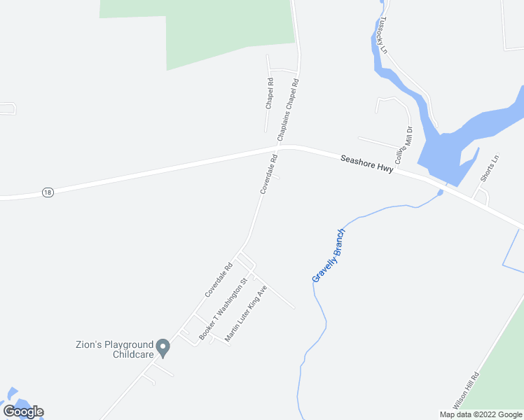 map of restaurants, bars, coffee shops, grocery stores, and more near 20375 Coverdale Road in Bridgeville