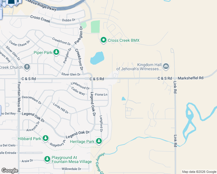 map of restaurants, bars, coffee shops, grocery stores, and more near 1345 Lords Hill Drive in Fountain