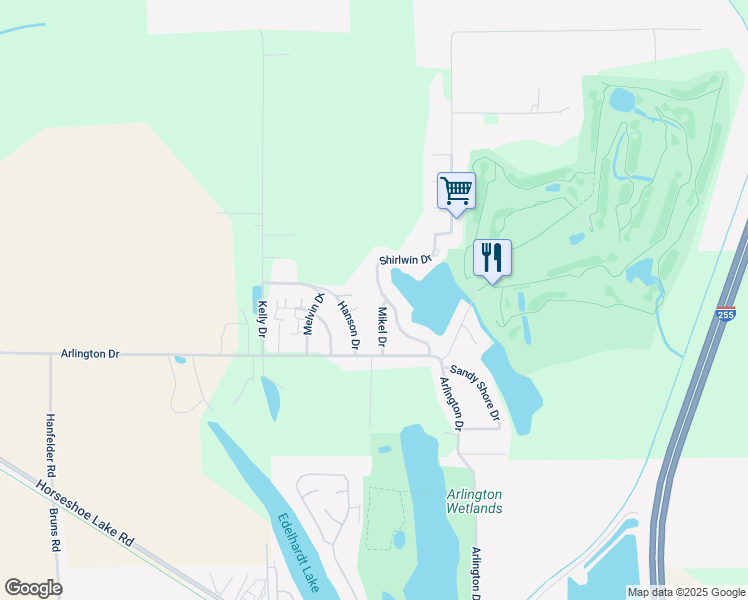 map of restaurants, bars, coffee shops, grocery stores, and more near 3 Daisy Court in Granite City