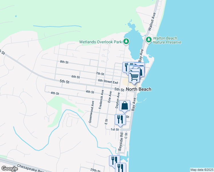 map of restaurants, bars, coffee shops, grocery stores, and more near 3936 5th St in North Beach