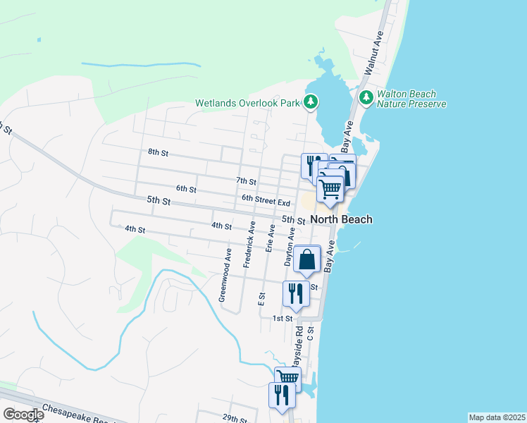 map of restaurants, bars, coffee shops, grocery stores, and more near 3936 5th St in North Beach