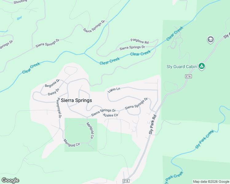 map of restaurants, bars, coffee shops, grocery stores, and more near 5750 Lupin Lane in Pollock Pines