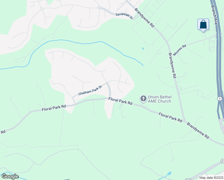 map of restaurants, bars, coffee shops, grocery stores, and more near 13204 Old Liberty Lane in Brandywine