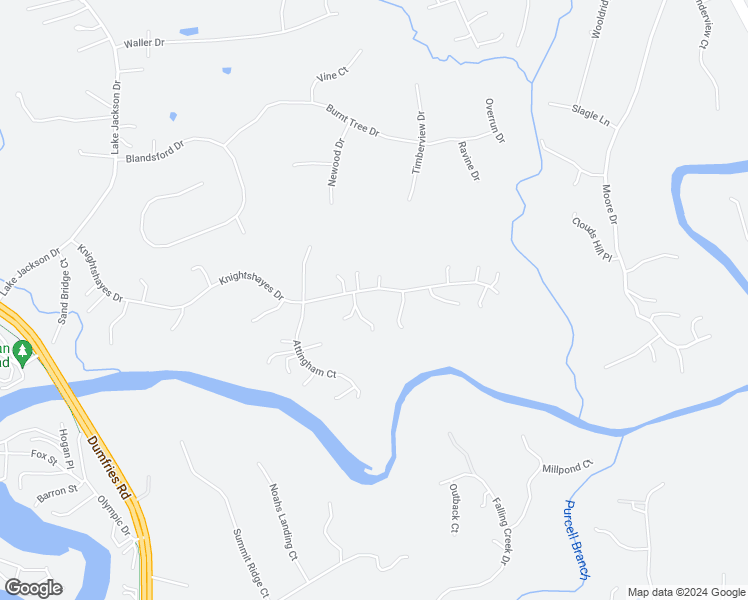map of restaurants, bars, coffee shops, grocery stores, and more near 7685 Knightshayes Drive in Manassas
