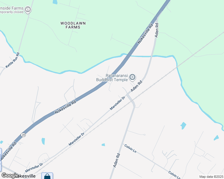 map of restaurants, bars, coffee shops, grocery stores, and more near 12419 Nokesville Road in Nokesville