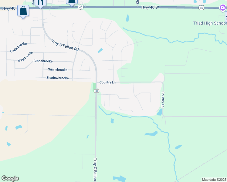 map of restaurants, bars, coffee shops, grocery stores, and more near 8450 Country Lane in Troy