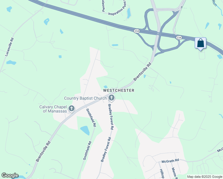 map of restaurants, bars, coffee shops, grocery stores, and more near 11360 Estates View Lane in Manassas