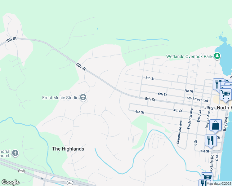 map of restaurants, bars, coffee shops, grocery stores, and more near 9031 Tonyas Terrace in Owings