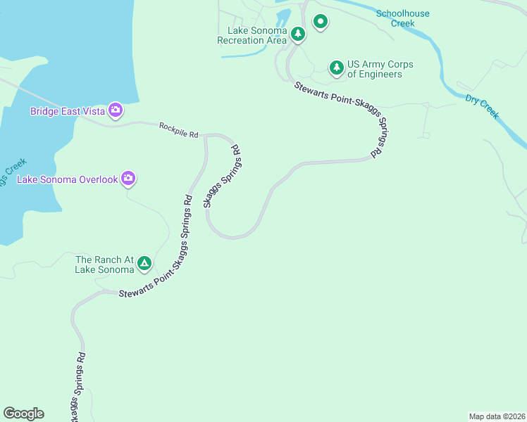 map of restaurants, bars, coffee shops, grocery stores, and more near 3437 Stewarts Point-Skaggs Springs Road in Geyserville