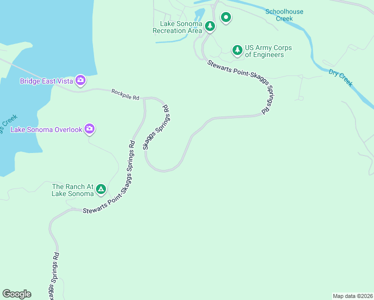 map of restaurants, bars, coffee shops, grocery stores, and more near 3437 Stewarts Point-Skaggs Springs Road in Geyserville
