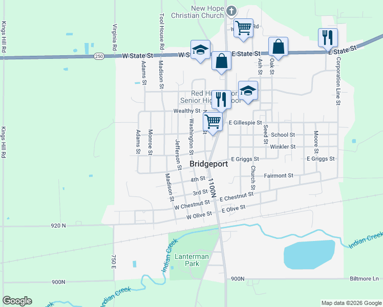 map of restaurants, bars, coffee shops, grocery stores, and more near 701 Washington Street in Bridgeport
