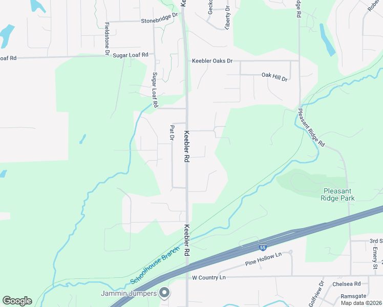 map of restaurants, bars, coffee shops, grocery stores, and more near 2417 Keebler Road in Collinsville