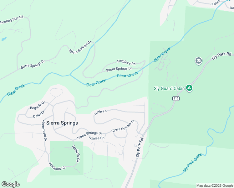 map of restaurants, bars, coffee shops, grocery stores, and more near 5299 Sierra Springs Drive in Pollock Pines