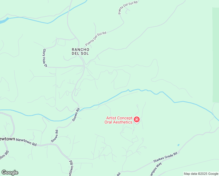 map of restaurants, bars, coffee shops, grocery stores, and more near 3960 Nisenan Trail in Placerville