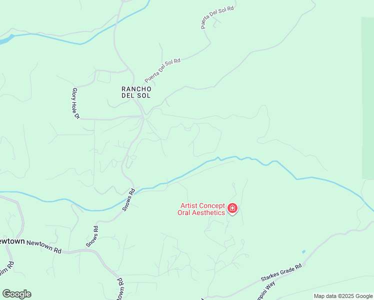 map of restaurants, bars, coffee shops, grocery stores, and more near 3960 Nisenan Trail in Placerville