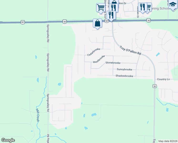map of restaurants, bars, coffee shops, grocery stores, and more near 13 Pinebrooke in Troy