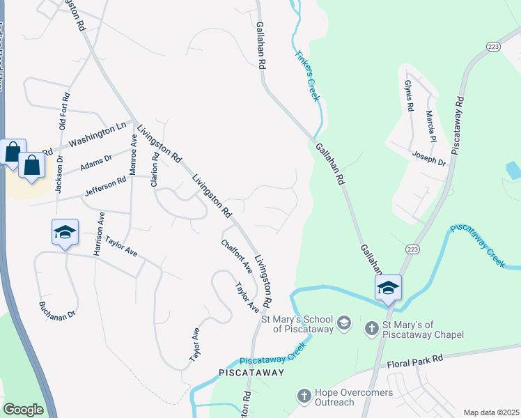 map of restaurants, bars, coffee shops, grocery stores, and more near 2001 Brierhill Road in Fort Washington