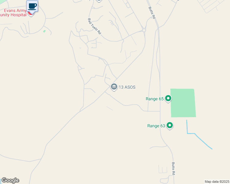 map of restaurants, bars, coffee shops, grocery stores, and more near in Fort Carson