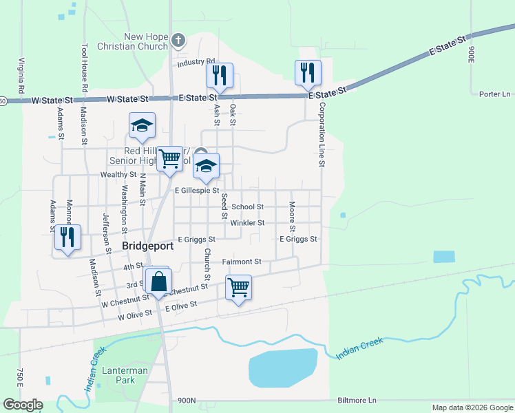 map of restaurants, bars, coffee shops, grocery stores, and more near 600-698 Winkler Street in Bridgeport