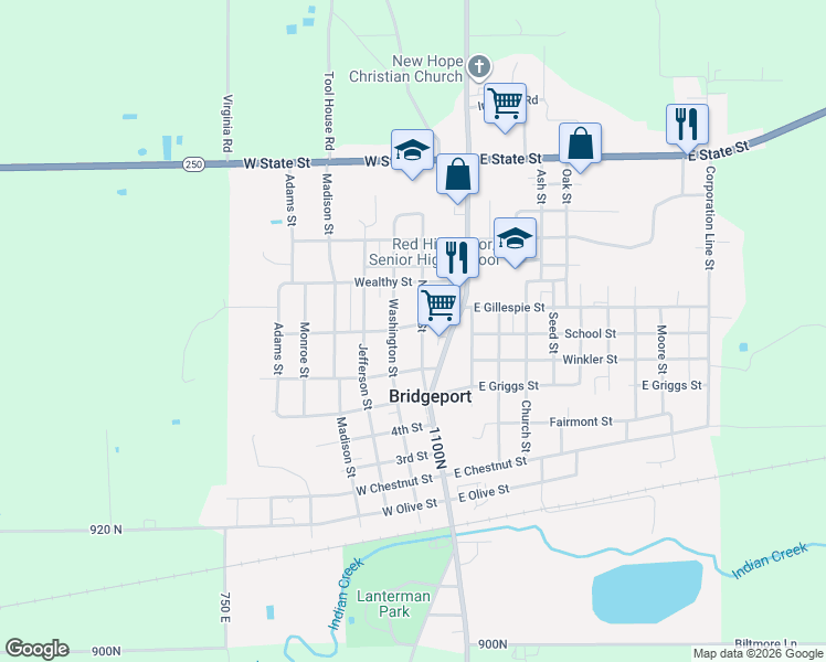 map of restaurants, bars, coffee shops, grocery stores, and more near 701-799 Washington Street in Bridgeport