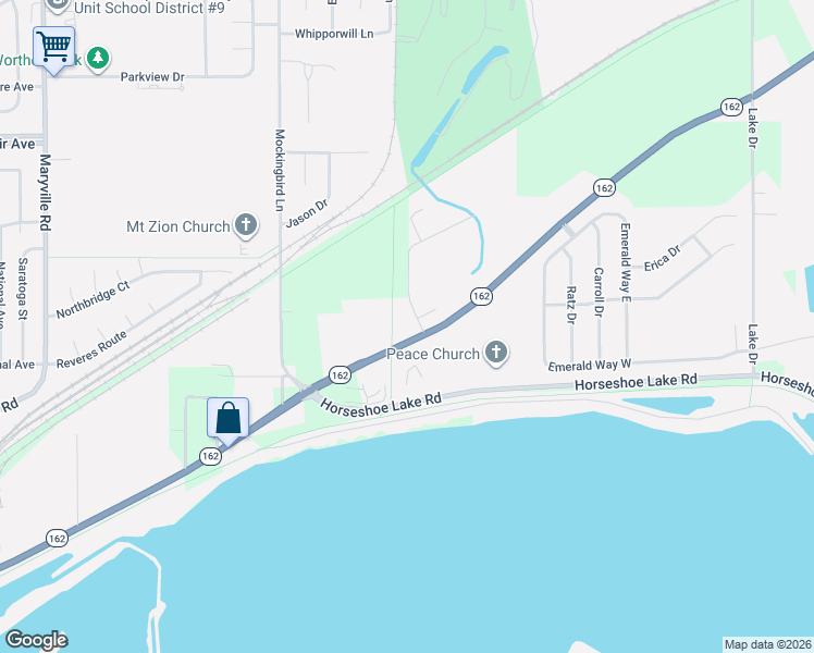 map of restaurants, bars, coffee shops, grocery stores, and more near 3621 Justine Drive in Pontoon Beach