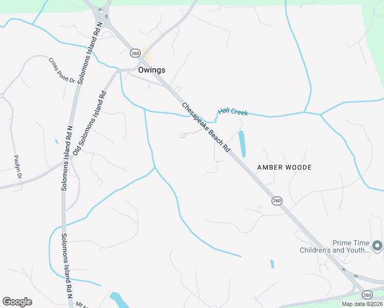 map of restaurants, bars, coffee shops, grocery stores, and more near 527 Chesapeake Beach Road in Owings