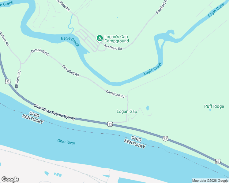 map of restaurants, bars, coffee shops, grocery stores, and more near 7171 Campbell Road in Ripley