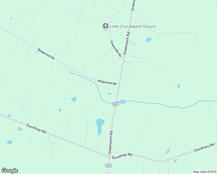 map of restaurants, bars, coffee shops, grocery stores, and more near 3593 Ringwood Road in Nokesville