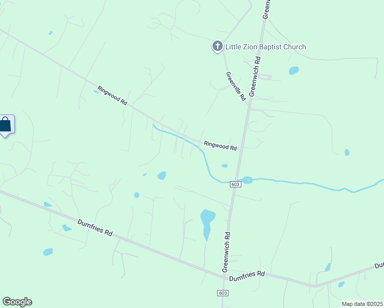 map of restaurants, bars, coffee shops, grocery stores, and more near 4033 Ringwood Road in Nokesville