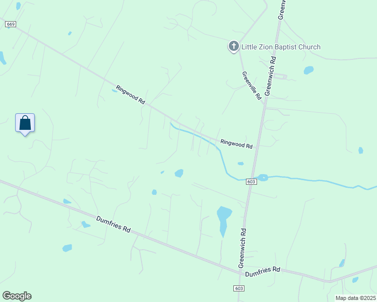 map of restaurants, bars, coffee shops, grocery stores, and more near 4055 Ringwood Road in Nokesville