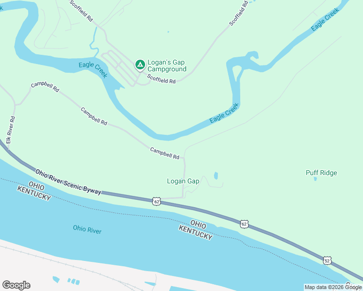 map of restaurants, bars, coffee shops, grocery stores, and more near 2685 Logan Gap Road in Ripley